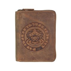 Kožená peněženka na zip GREENBURRY 821A-Rak