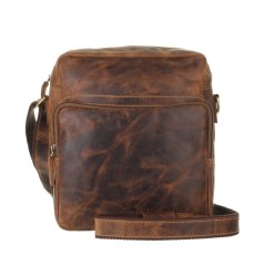 Kožená taška Greenburry 1654-25 hnědá