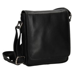 Pánská kožená crossbody taška Lagen 7074 černá