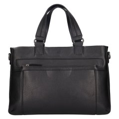 Kožená taška do ruky Lagen 12756 černá