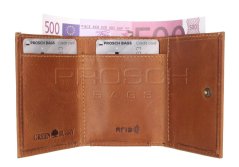 Kožená mini peněženka RFID Greenburry 1093-24 Teak