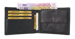 Kožená peněženka Greenburry 683-20 černá