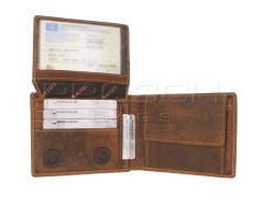 Kožená peněženka Greenburry 1705-RFID-25 hnědá