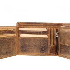 Kožená peněženka Greenburry Panama 2796E-25 hnědá