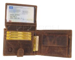 Kožená peněženka Greenburry 1705C-25 hnědá