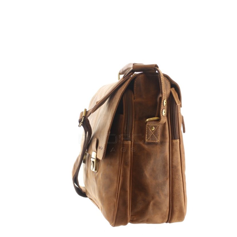 Kožená taška na notebook Greenburry XXL 1728-25