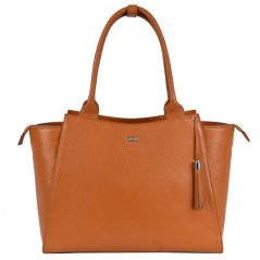 Kožená kabelka na notebook SOCHA Caddy Cognac 17.3