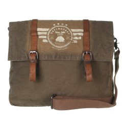 Plátěná messenger taška Greenburry 5901-30 khaki