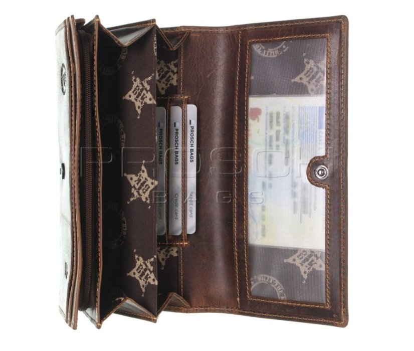 Kožená peněženka Greenburry BTK 0960-25 hnědá