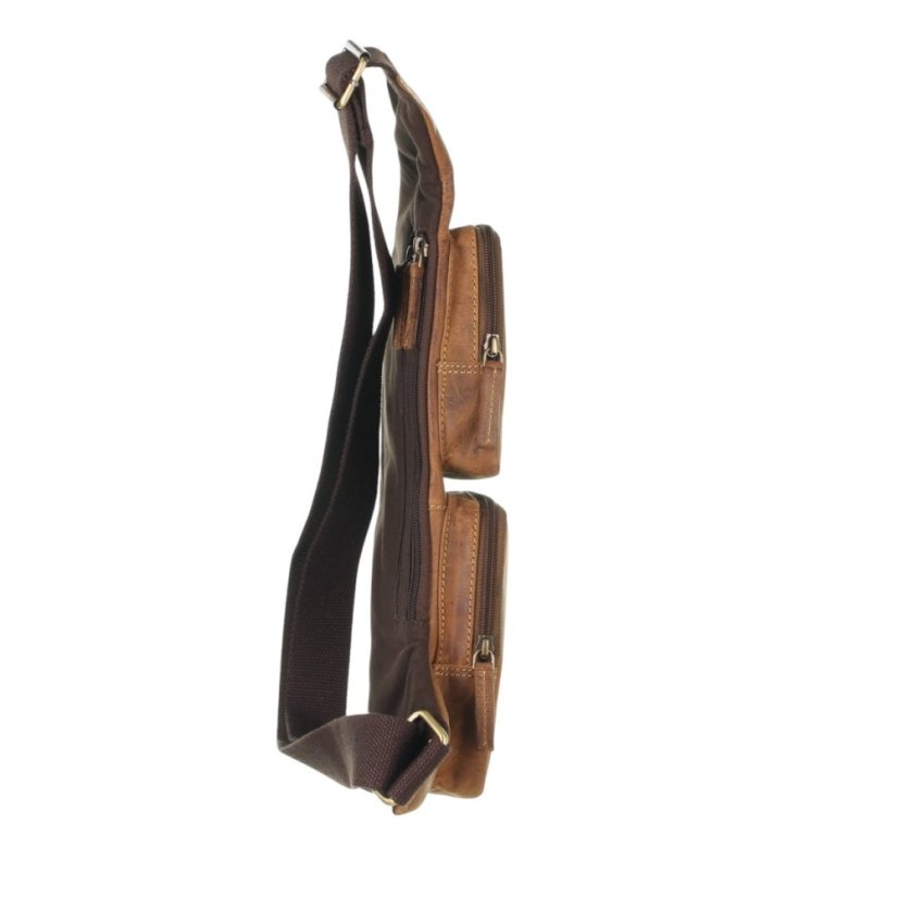 Kožený bodybag Greenburry 1543-25 hnědý