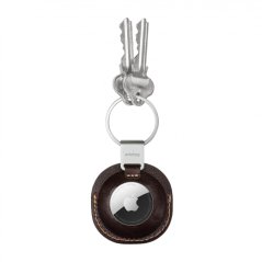 Kožený držák pro Airtag Orbitkey s kroužkem Espres