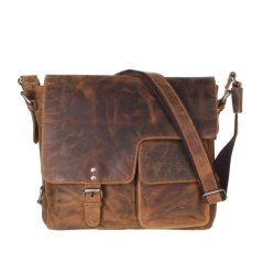 Kožená taška Greenburry 1913-M-25 hnědá
