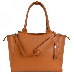 Kožená kabelka na notebook SOCHA Caddy Cognac 17.3