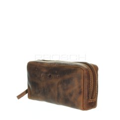 Kožená kosmetická taška GREENBURRY 1789C-25 hnědá