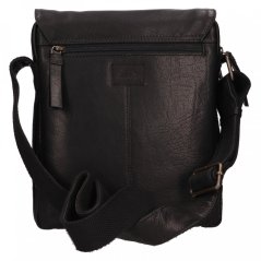 Pánská crossbody kožená taška Lagen 290603 černá