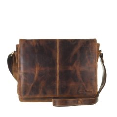 Kožená taška na tablet Greenburry 1631-25 hnědá