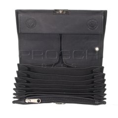 Kožená kasírka Greenburry1785-BL-20 černá