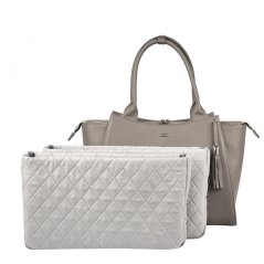 Kožená kabelka na notebook Socha Dia Caddy Grey -1