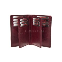 Kožená dokladovka LAGEN V-60/T tmavě červená