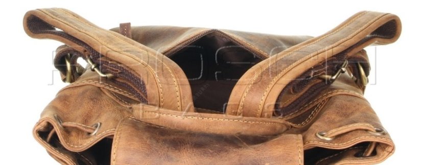 Kožený batoh Greenburry 1711S-25 hnědý
