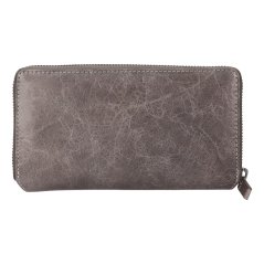 Dámská kožená peněženka na zip Lagen LG-7654 šedá