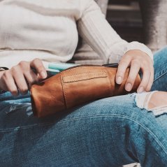 Kožený penál Chesterfield  Lea C08.019631 koňak