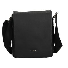 Pánská kožená taška crossbody LAGEN 15016 Black