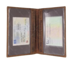 Kožená dokladovka Greenburry 328-25 hnědá