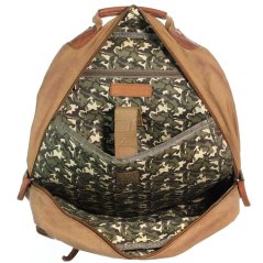 Plátěný batoh na notebook Greenburry 5908-24 camel