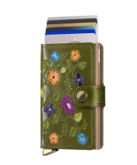 Premium Miniwallet Secrid Stitch Floral Olive