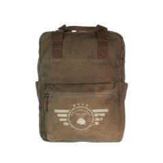 Plátěný batoh na notebook Greenburry 5911-30 khaki