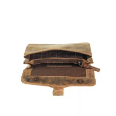 Kožená kapsa na opasek Greenburry 1755M-25 hnědá