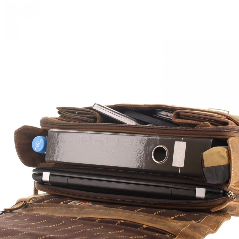 Kožená taška na notebook Greenburry XXL 1728-25