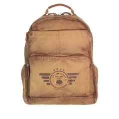 Plátěný batoh na notebook Greenburry 5908-24 camel