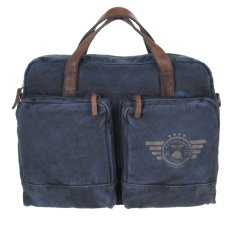 Plátěná taška na notebook Greenburry 5893-27 modrá