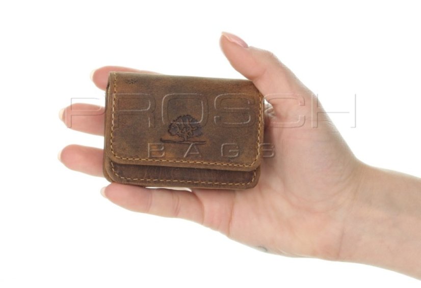 Kožená peněženka mini Greenburry 1680-25 hnědá