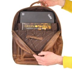 Kožený batoh na notebook Greenburry 1691-25