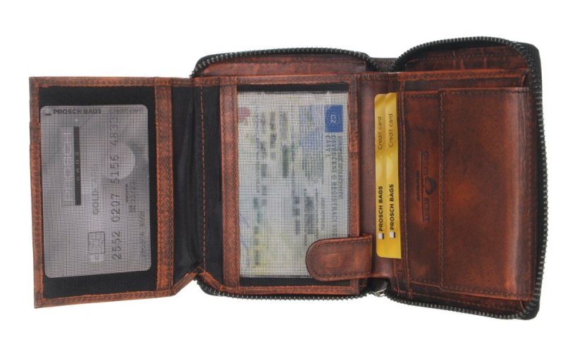 Kožená peněženka na zip Greenburry 2153-32