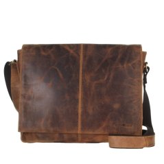 Kožená taška na tablet Greenburry 1632-25 hnědá