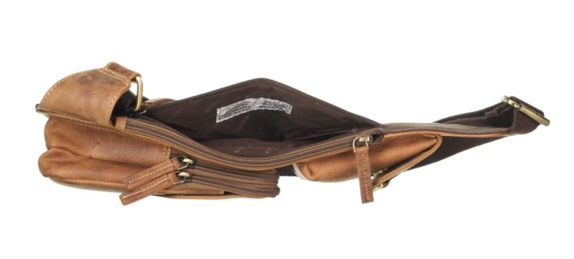 Kožený Body-Crossover Bag Greenburry 1559-25 hnědý