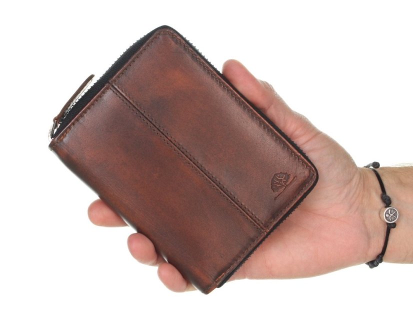 Kožená peněženka na zip Greenburry 2153-32