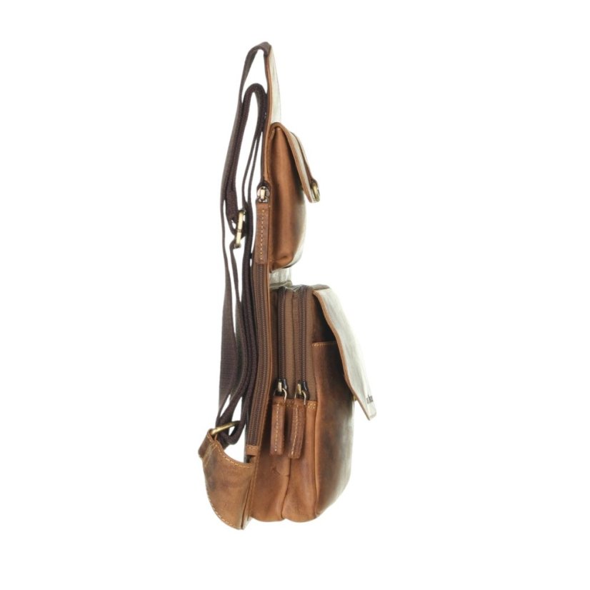Kožený Body-Crossover Bag Greenburry 1559-25 hnědý