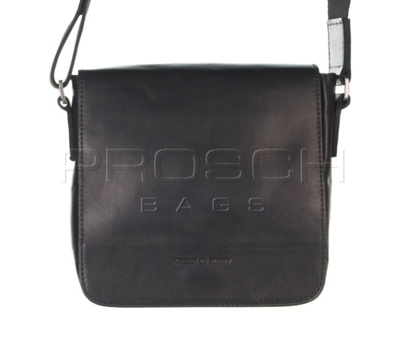 Kožená taška Greenburry 1108-20 Black