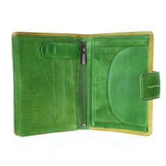 Kožená peněženka Greenburry 867-77 Yellow/Forest