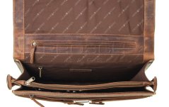 Kožená aktovka Greenburry 1709M-25 hnědá