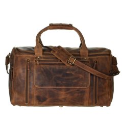 Cestovní kožená taška Greenburry 1736-25 hnědá