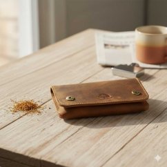 Kožené pouzdro na tabák Greenburry 1644-25 hnědé