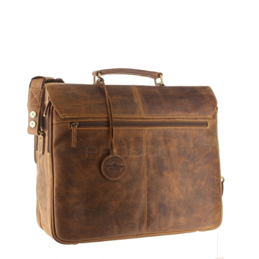 Kožená taška na notebook Greenburry XXL 1728-25