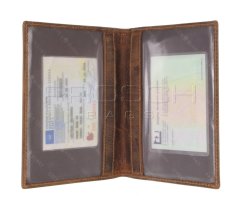 Kožená dokladovka Greenburry 328-Stag-25 hnědá