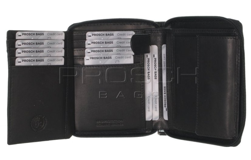 Kožená peněženka na zip Greenburry 1126-20 Black